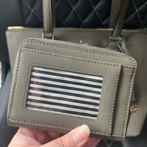 Kate spade slate gray handbag and wallet set - Picture 3 of 7